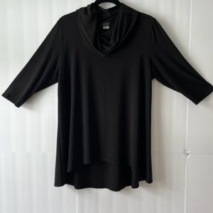 Black cowl neck top by Pretty Women size XL